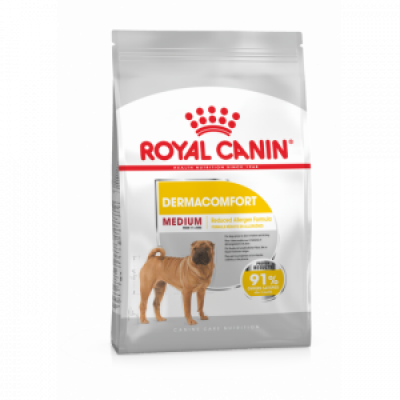 Royal Canin Medium Dermacomfort корм для взрослых собак Средних пород (чувствительная Кожа)